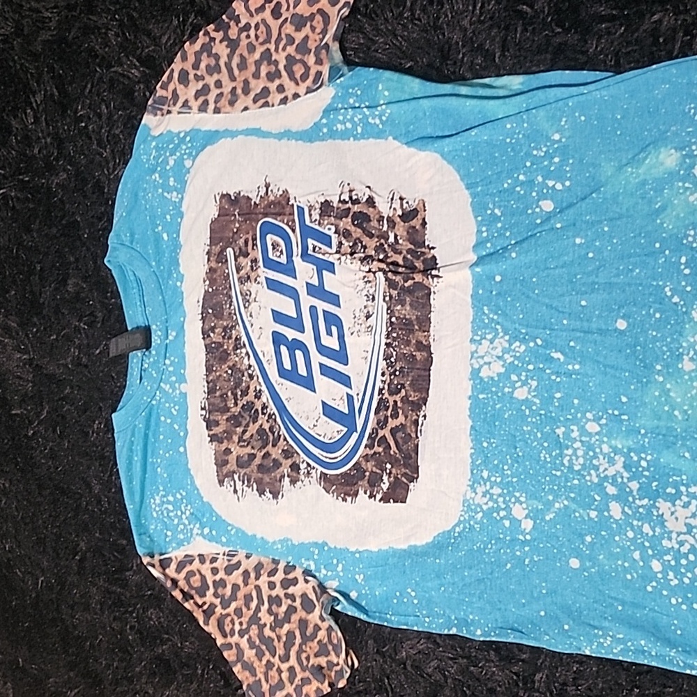 Budlight bleach dye shirt